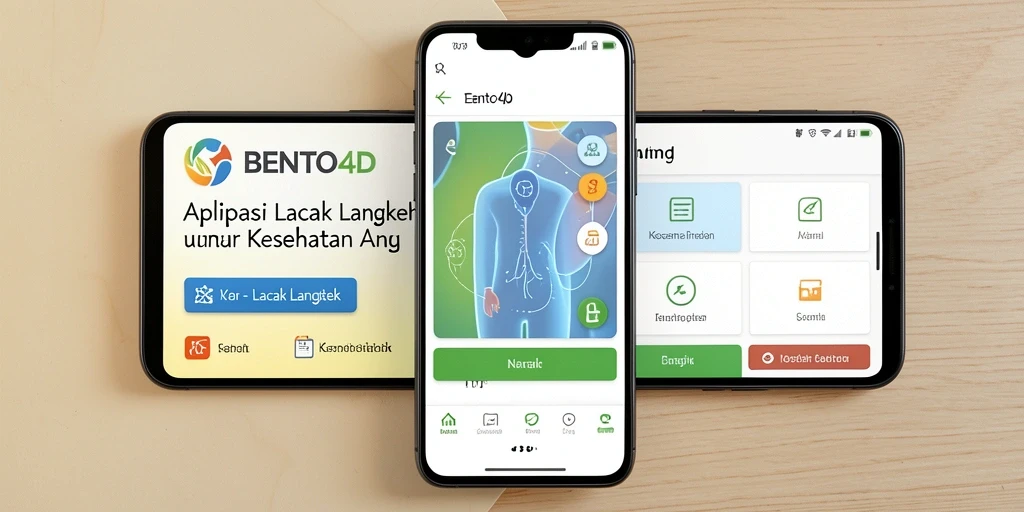 Tampilan antarmuka BENTO4D untuk lacak langkah yang sederhana dan informatif.