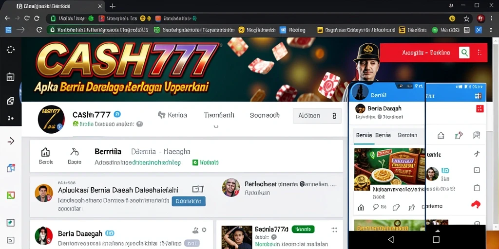 Tampilan antarmuka aplikasi berita daerah CASH777 yang modern dan informatif.