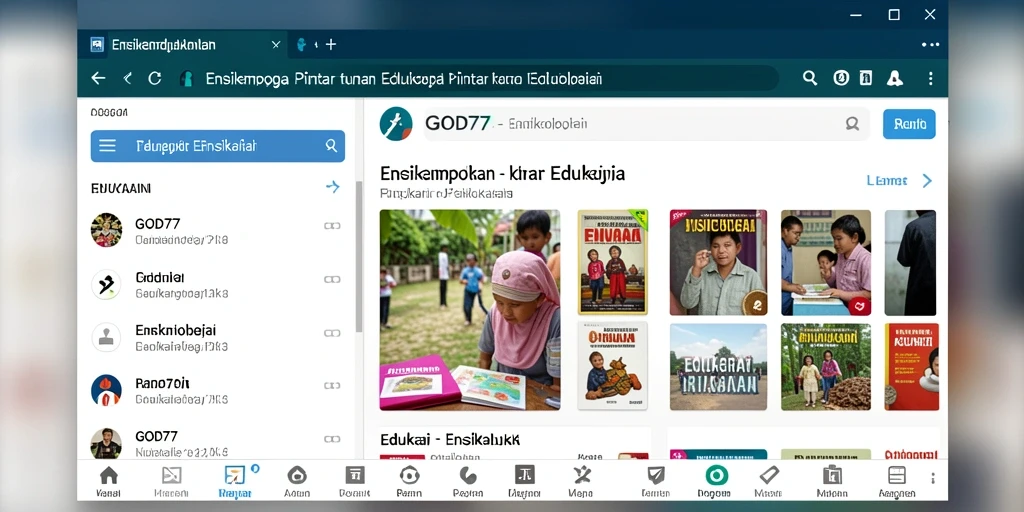 Antarmuka aplikasi GOD77 yang sederhana dan informatif.