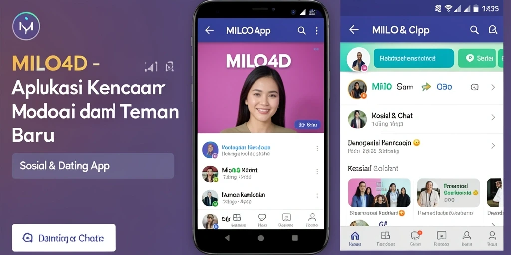 Antarmuka pengguna MILO4D yang sederhana dan modern.