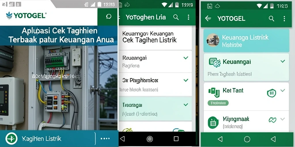 Antarmuka YOTOGEL menampilkan informasi tagihan listrik dengan jelas.